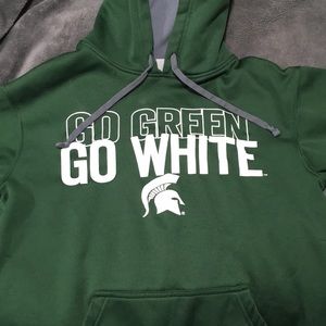 Small dark green Michigan state hoodie